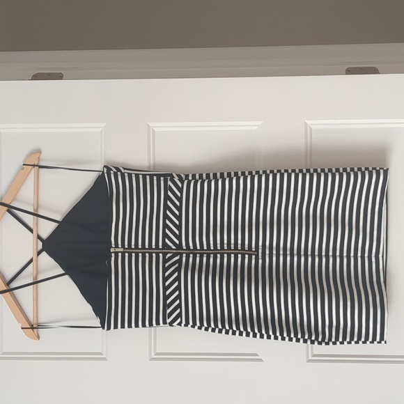 Dynamite, black & white striped halter top dress, size Medium - Picture 3 of 4